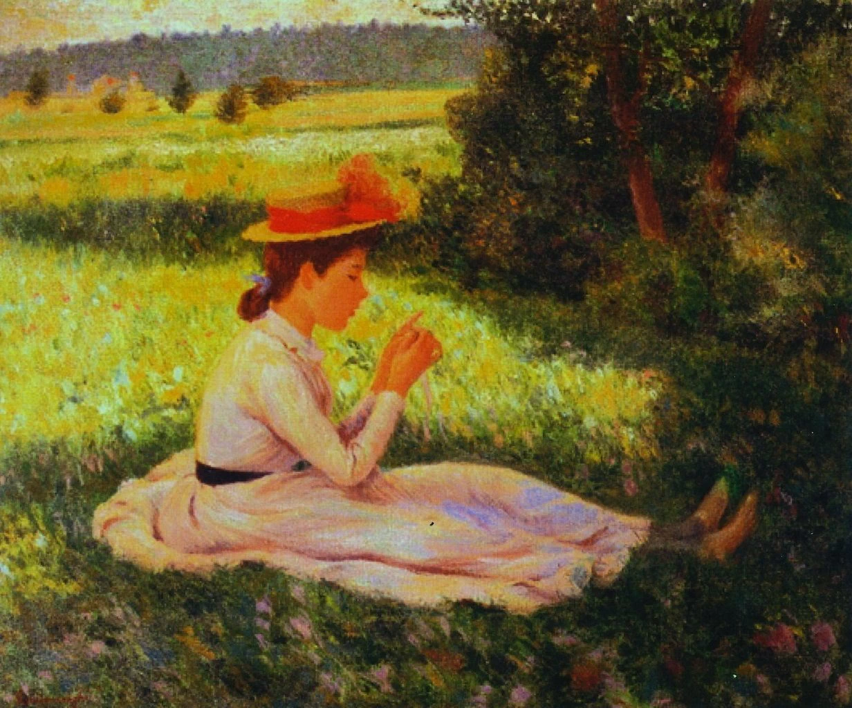 Ragazza sul prato